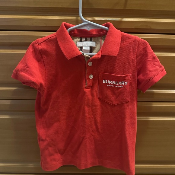 Burberry Red Polo Shirt Vibrant Cotton Classic